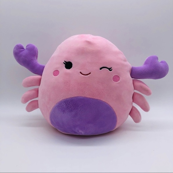 SQUISHMALLOWS - KIDS PINK AND PURPLE CRAB 9” HEIGHT - Picture 1 of 10